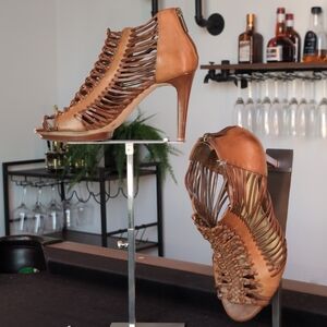 Gianni Bini Tan Strappy Heels